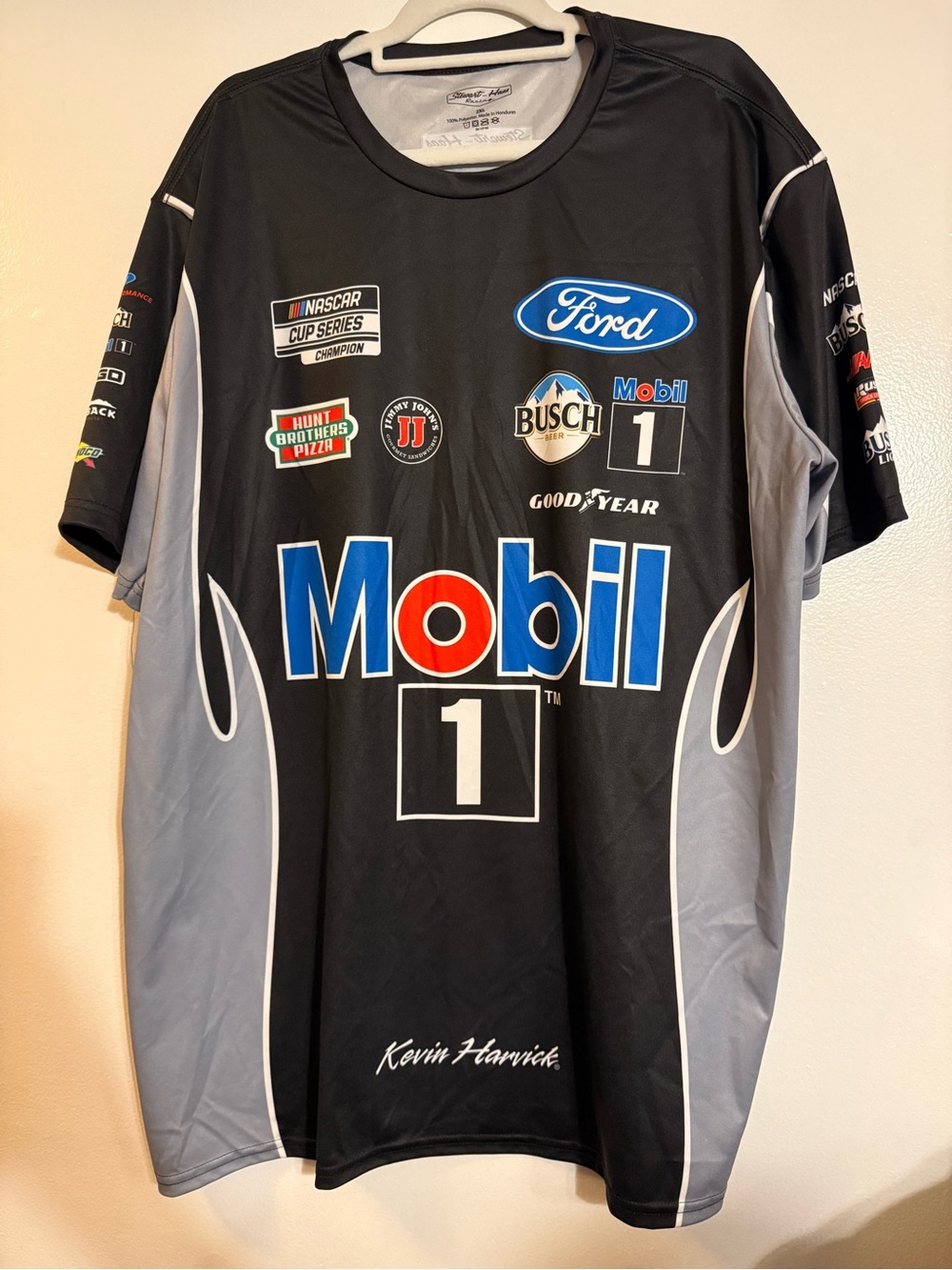 Mobil 1 Short Sleeve Racing Tee - Black & Gray